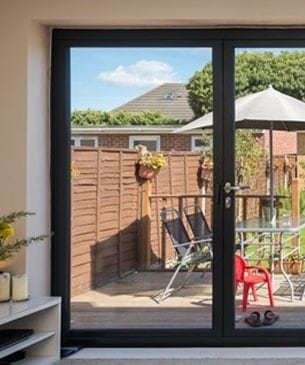 bi-fold door closed