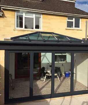 grey bifold doors in Bristol