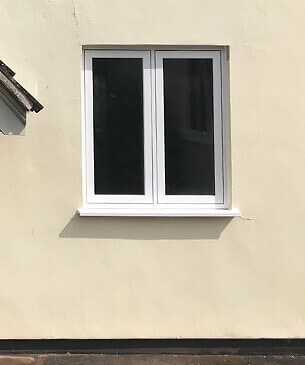 flush white double glazing windows