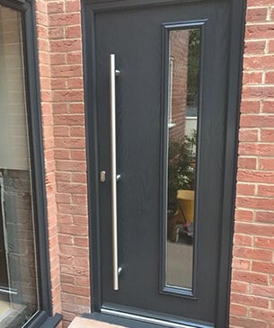 Modern grey front door